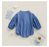 Trixie Denim Tassel Romper - Newborn to 18 months.